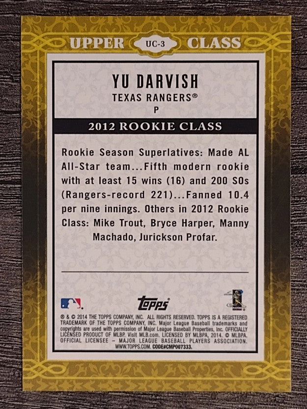 2014 Topps Upper Class #UC3 Yu Darvish