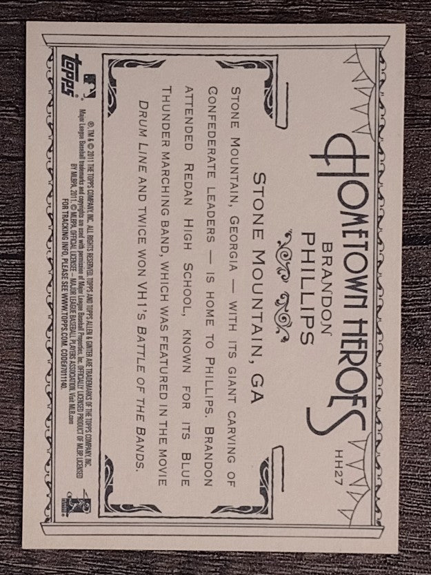 2011 Topps Allen and Ginter Hometown Heroes #HH27 Brandon Phillips