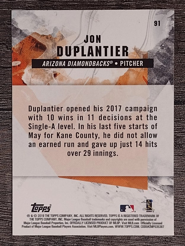 2019 Topps Fire #91 Jon Duplantier RC