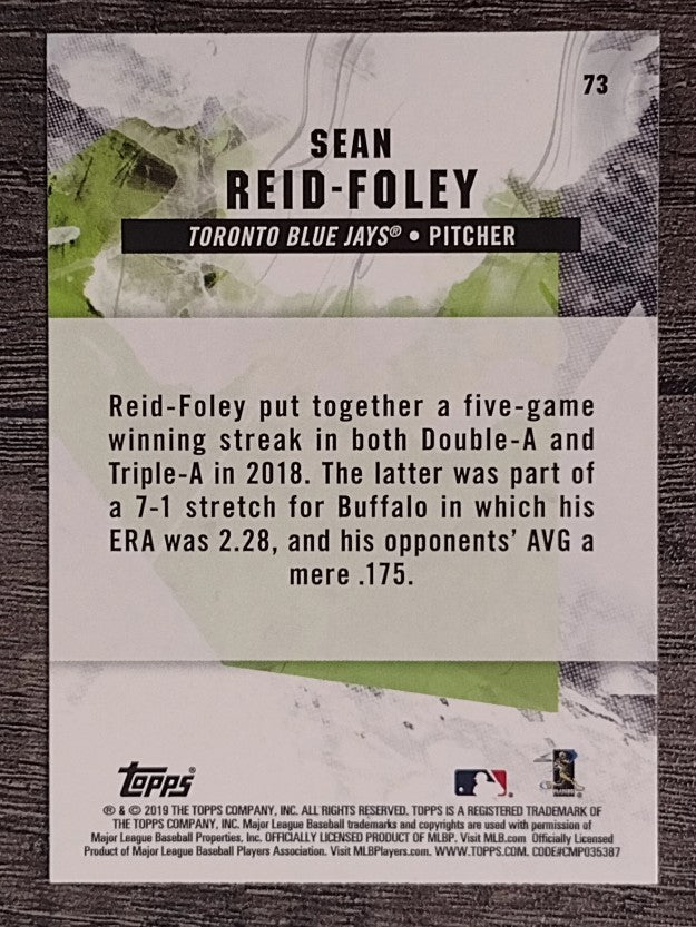 2019 Topps Fire #73 Sean Reid-Foley RC