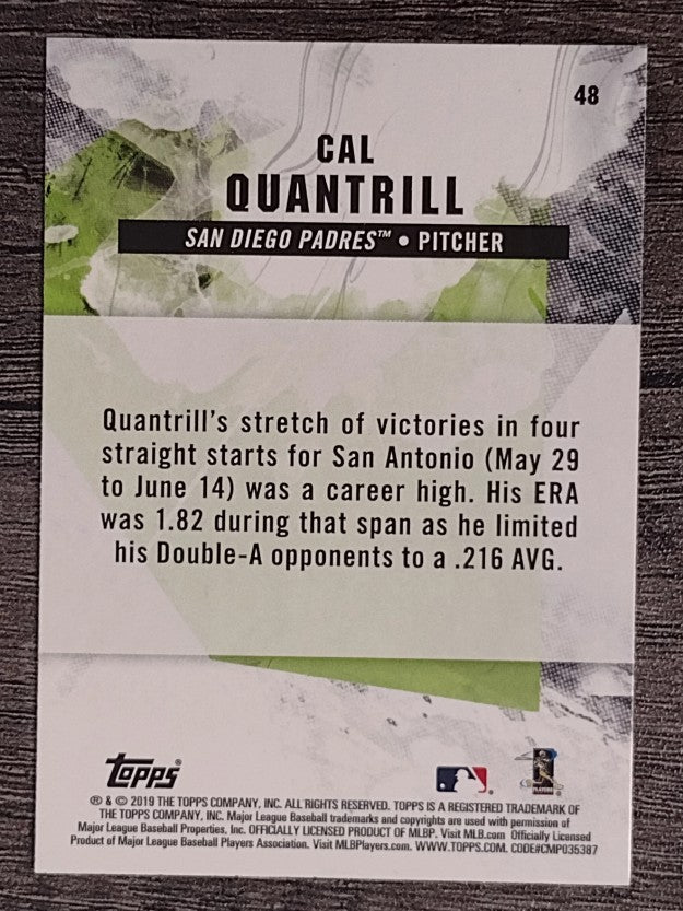 2019 Topps Fire #48 Cal Quantrill RC