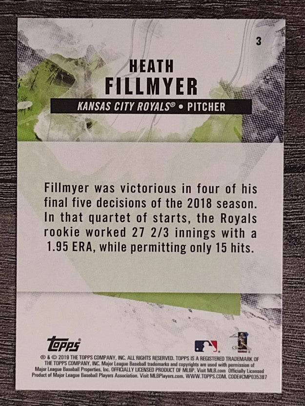 2019 Topps Fire #3 Heath Fillmyer RC