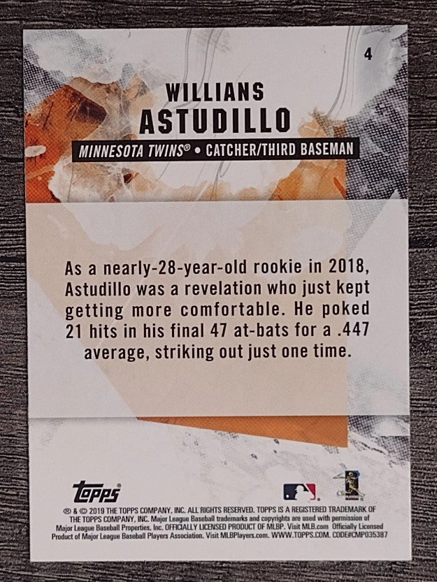 2019 Topps Fire #4 Willians Astudillo RC