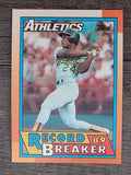 1990 Topps #7 Rickey Henderson RB
