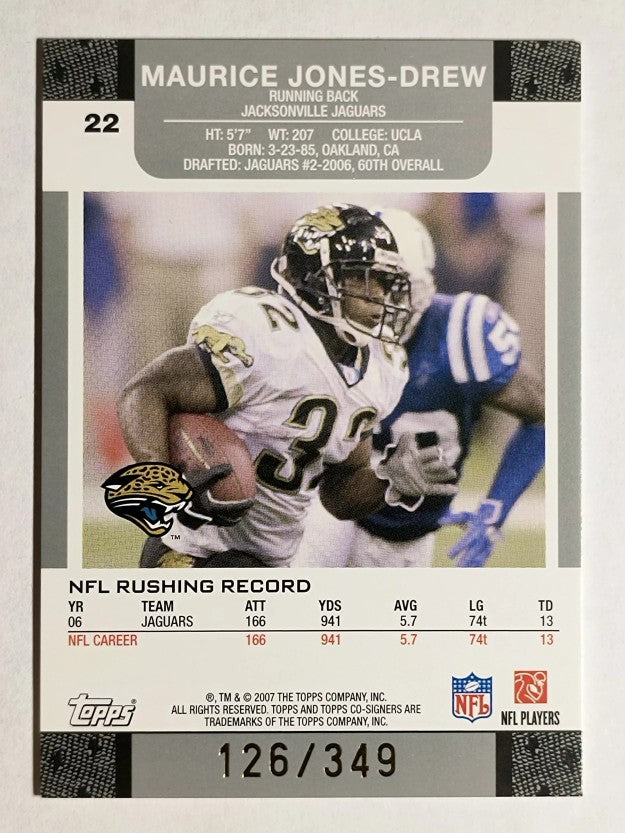 2007 Topps Co-Signers Changing Faces Gold Blue Maurice Jones-Drew/Mike Walker