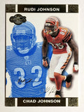 2007 Topps Co-Signers Changing Faces Gold Blue #27A Chad Johnson/Rudi Johnson