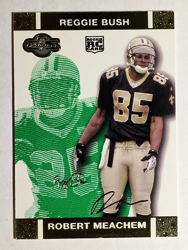 2007 Topps Co-Signers Changing Faces Gold Green #87B Robert Meachem/Reggie Bush