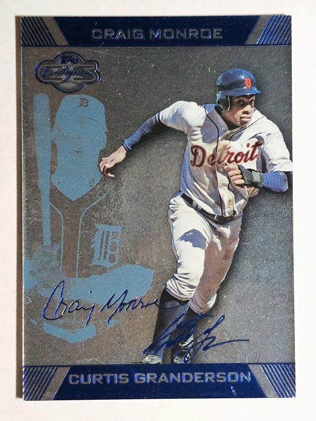 2007 Topps Co-Signers Silver Blue #7A Curtis Granderson w/Craig Monroe