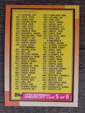 1990 Topps #646 Checklist 5