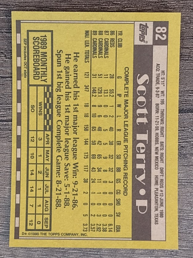 1990 Topps #82 Scott Terry