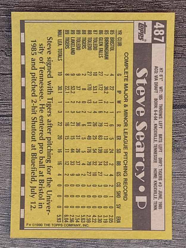 1990 Topps #487 Steve Searcy