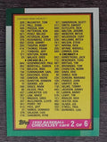 1990 Topps #262 Checklist 2