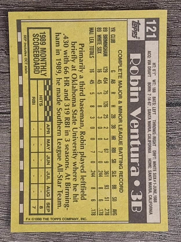 1990 Topps #121 Robin Ventura