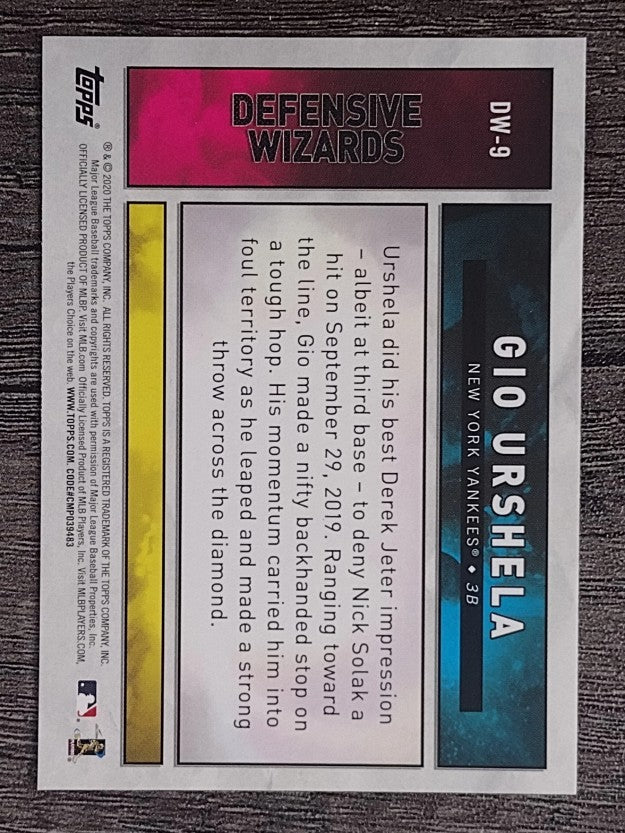2020 Topps Big League Defensive Wizards #DW9 Gio Urshela