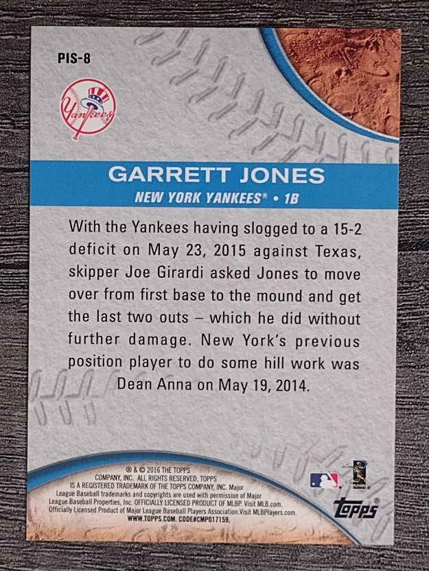 2016 Topps Pressed Into Service #PIS8 Garrett Jones