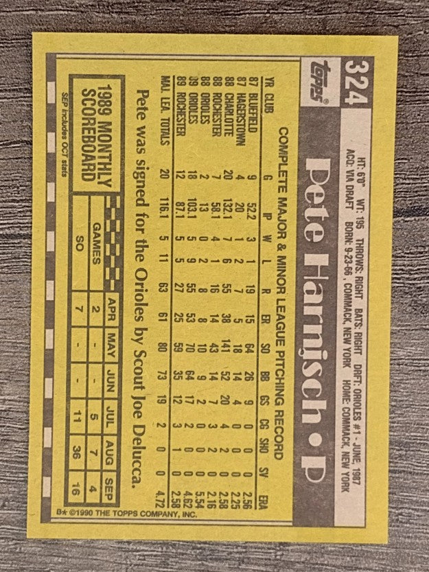 1990 Topps #324 Pete Harnisch
