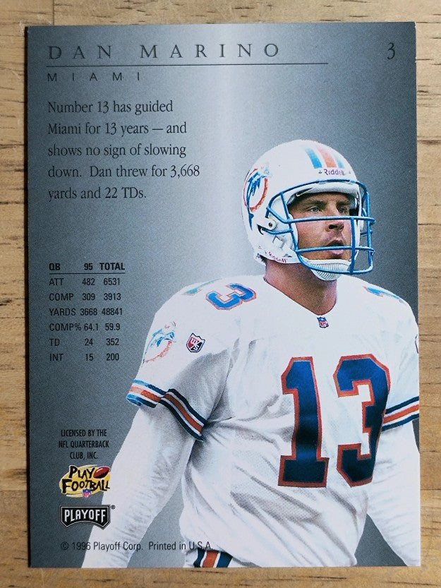 1996 Playoff Trophy Contenders #3 Dan Marino