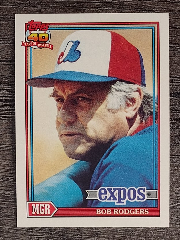 1991 Topps #321 Bob Rodgers MG