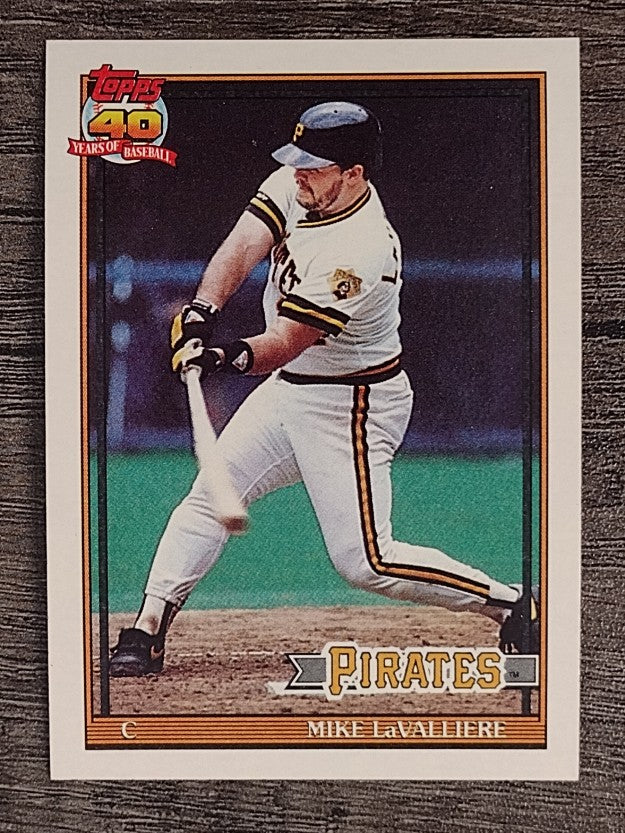 1991 Topps #665 Mike LaValliere