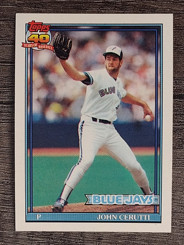 1991 Topps #687A John Cerutti ERR/4.46 ERA in '90