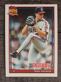 1991 Topps #593A Mike Walker ERR/'90 Canton-Akron stat line omitted