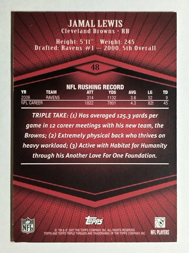 2007 Topps Triple Threads #48 Jamal Lewis