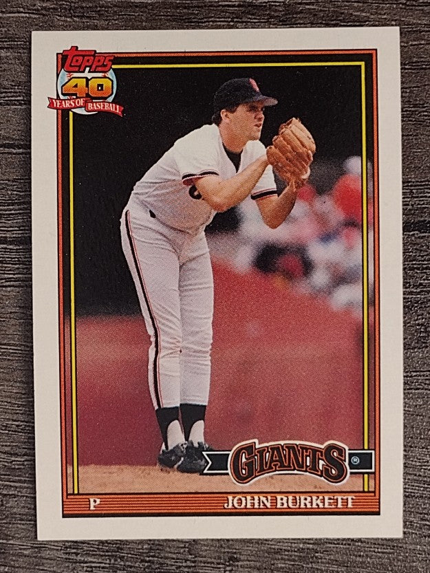 1991 Topps #447 John Burkett