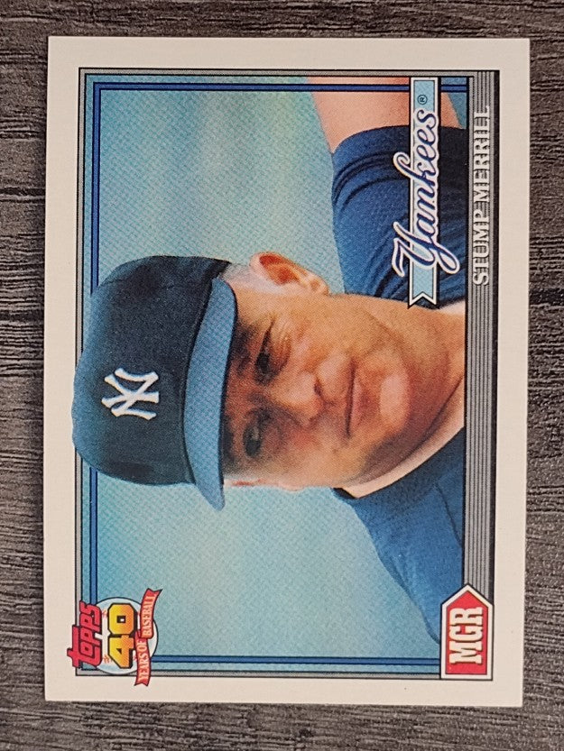 1991 Topps #429 Stump Merrill MG