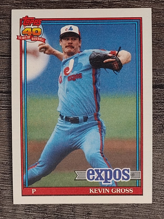 1991 Topps #674A Kevin Gross ERR/89 BB with Phillies/in '88 tied for/league lead