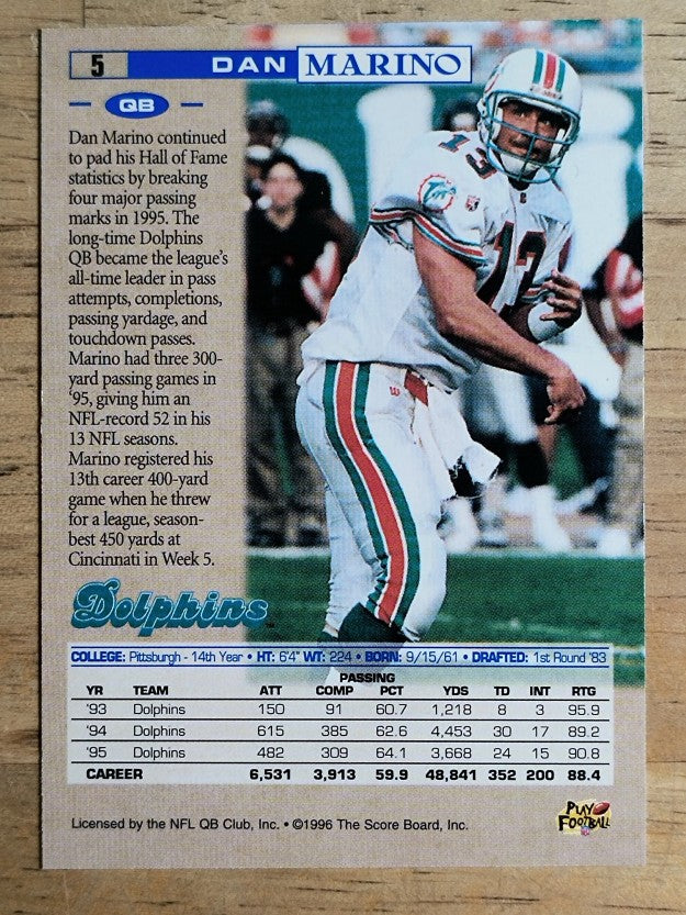 1996 Pro Line #5 Dan Marino