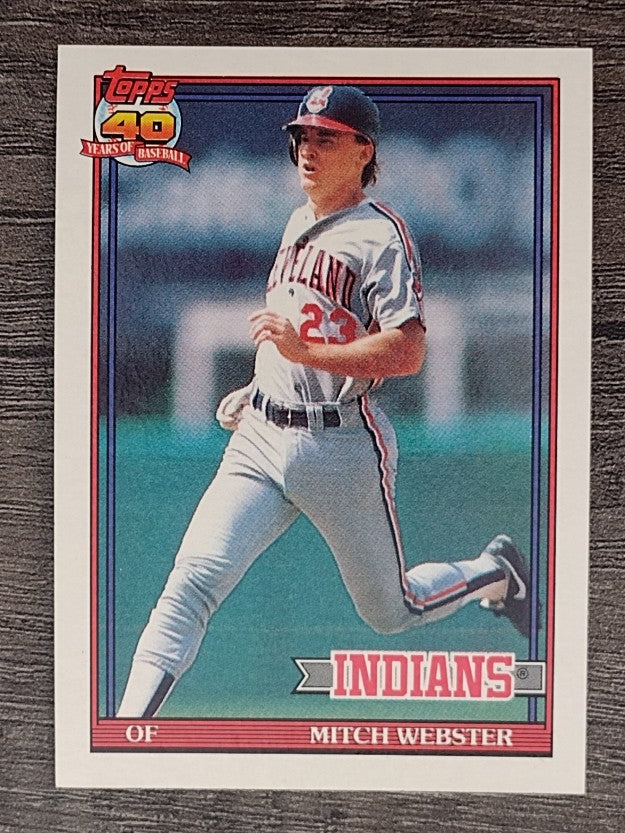 1991 Topps #762 Mitch Webster