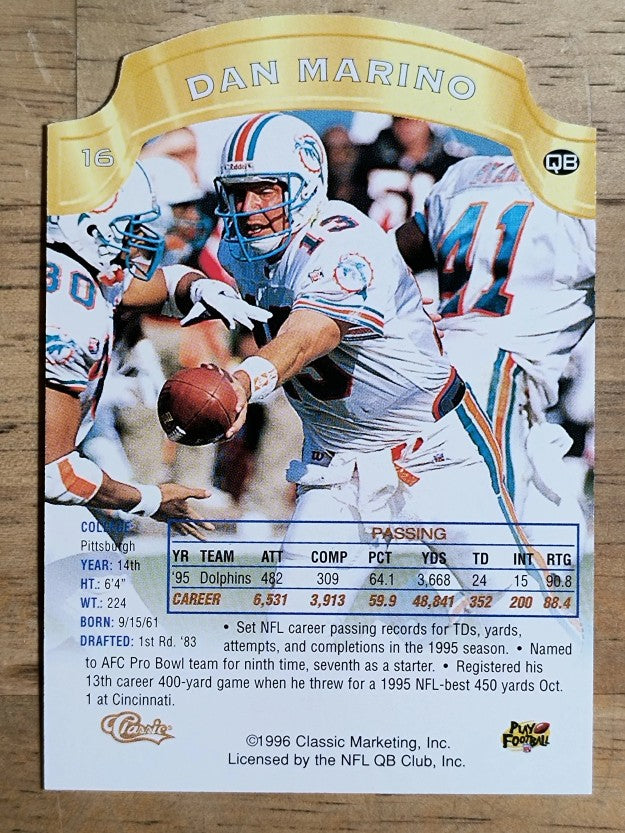 1996 Pro Line DC3 #16 Dan Marino