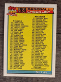 1991 Topps #131A Checklist 1 ERR/727 Phil Bradley