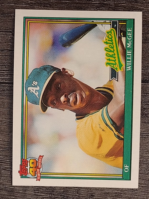 1991 Topps #380 Willie McGee