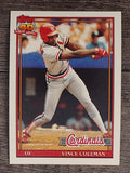 1991 Topps #160 Vince Coleman