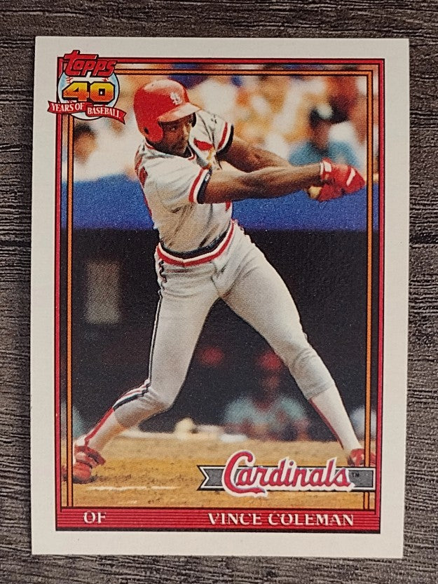 1991 Topps #160 Vince Coleman