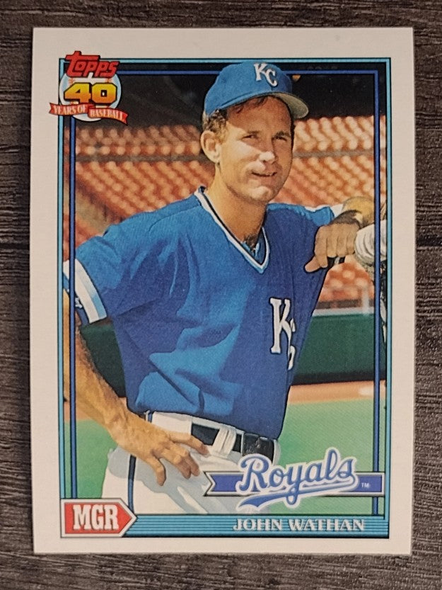 1991 Topps #291 John Wathan MG