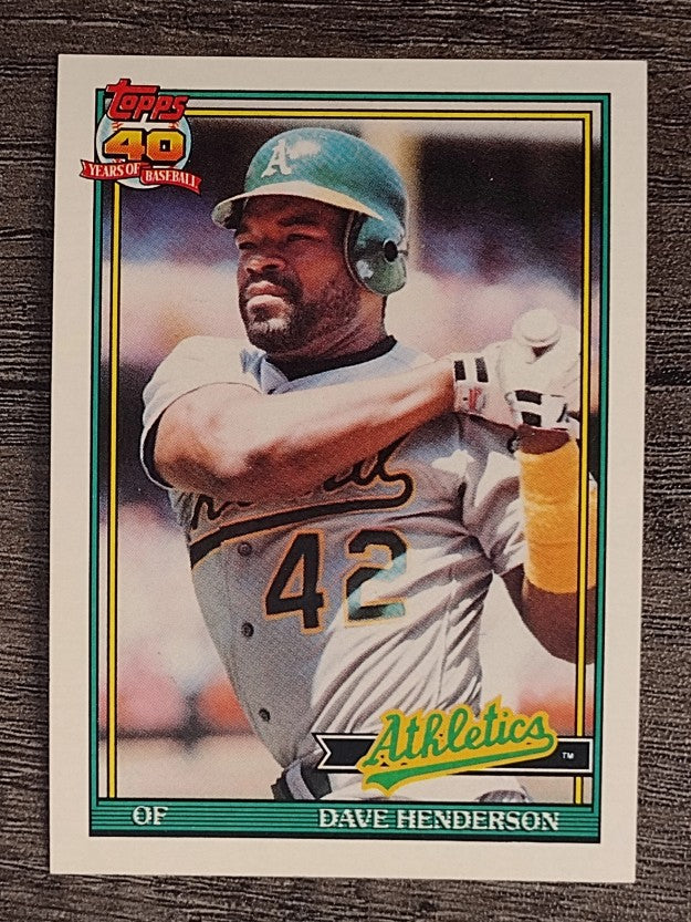 1991 Topps #144 Dave Henderson