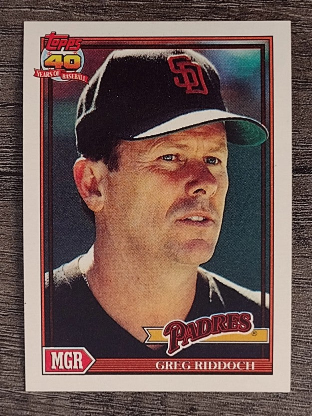 1991 Topps #109 Greg Riddoch MG