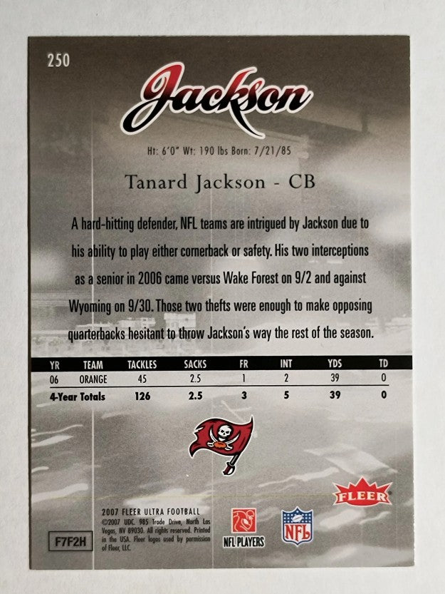 2007 Ultra #250 Tanard Jackson RC