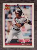 1991 Topps #421 Alex Cole
