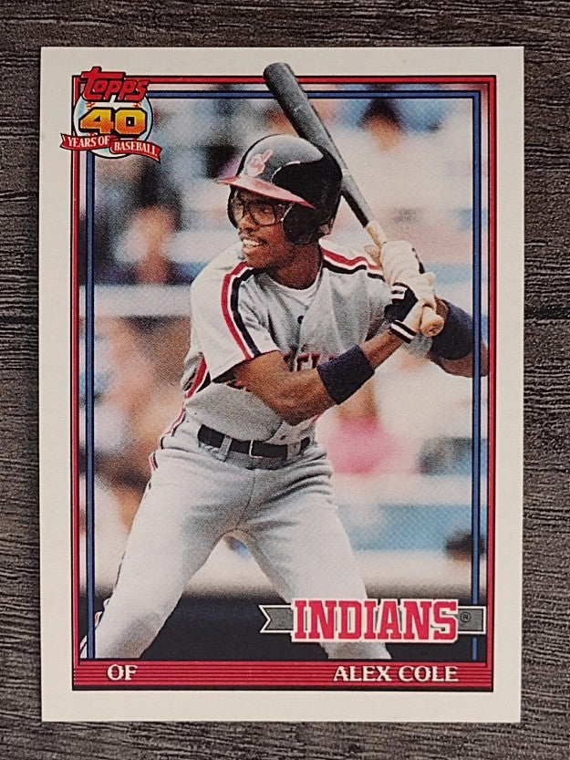 1991 Topps #421 Alex Cole