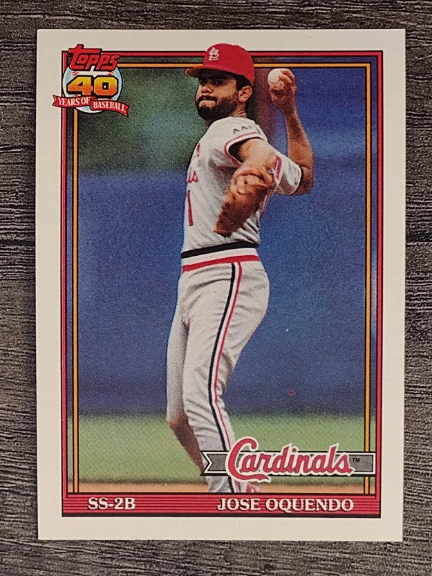 1991 Topps #343 Jose Oquendo