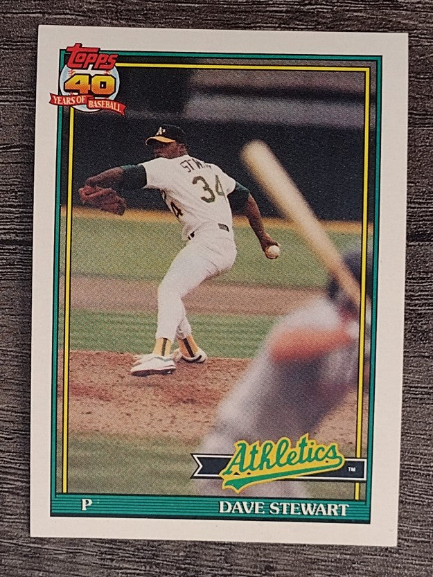 1991 Topps #580 Dave Stewart