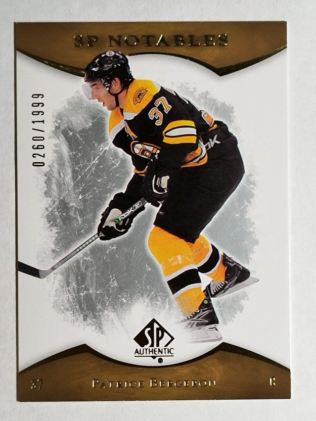 2007-08 SP Authentic #156 Patrice Bergeron NOT
