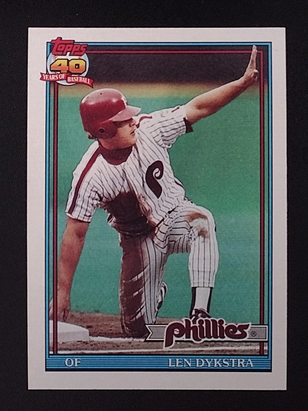 1991 Topps #345 Len Dykstra