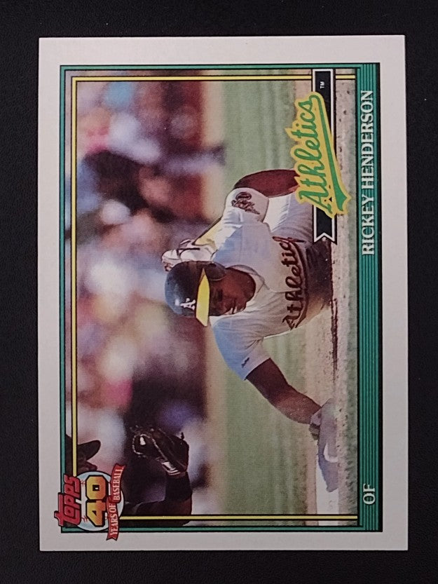 1991 Topps #670 Rickey Henderson