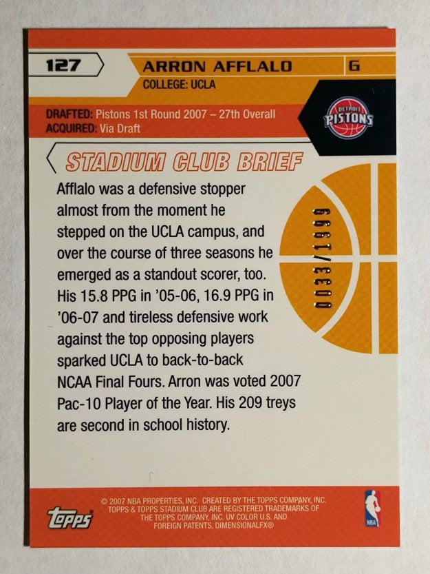 2007-08 Stadium Club #127 Arron Afflalo RC