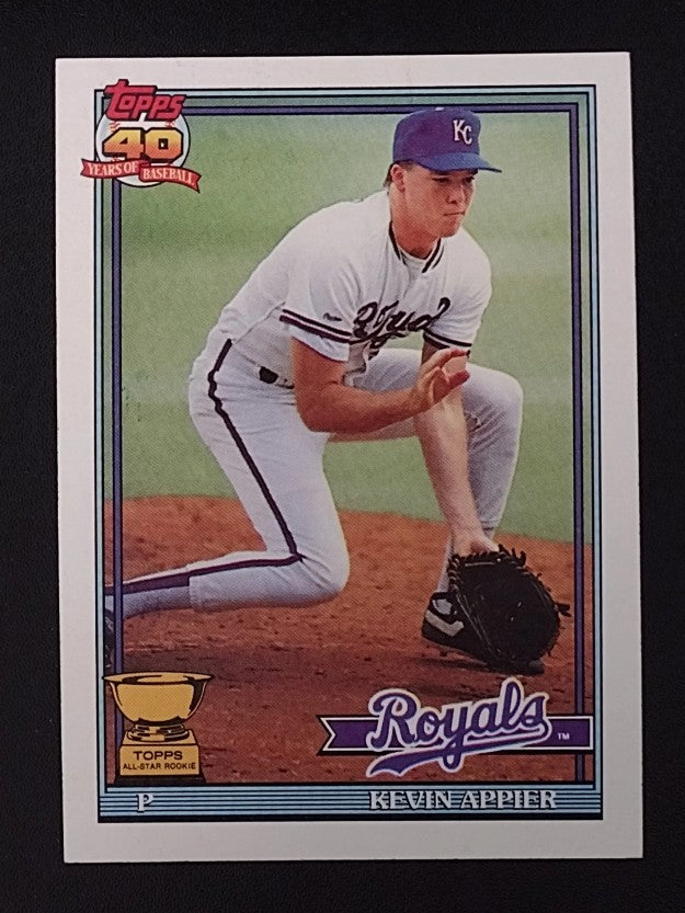 1991 Topps #454A Kevin Appier ERR/'90 Omaha stat line omitted