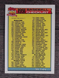 1991 Topps #366A Checklist 3 ERR/19 Carl Nichols